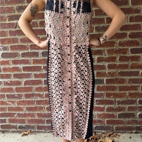 Beguile by Bryon Lars lasercut smocked dress by Anthropologie - Picture 2 of 10